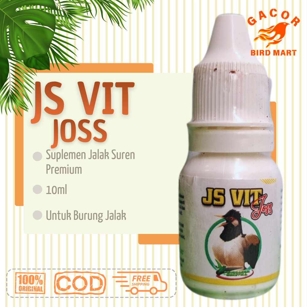 JS VIT JOSS Vitamin Jalak Suren Gacor Jalak Bali Jalak Putih Penggacor Burung 10ml