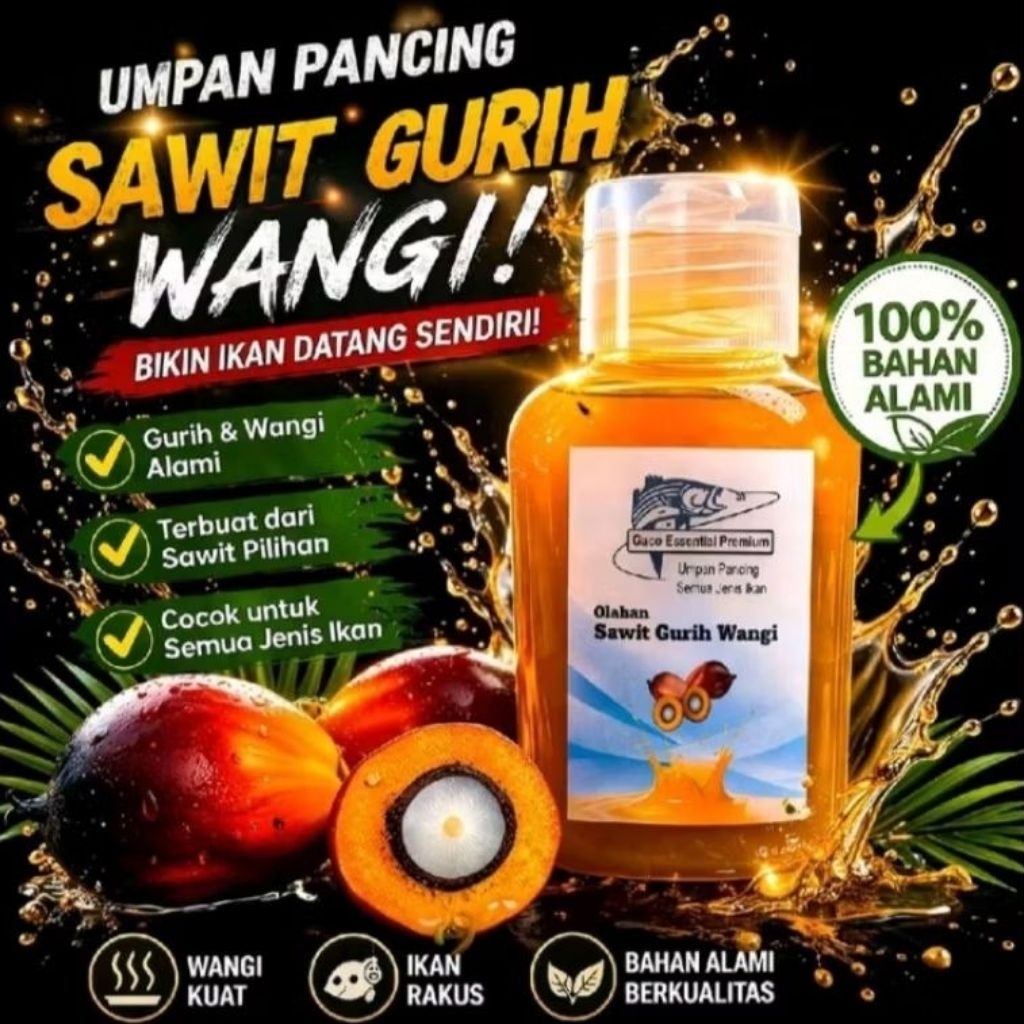 Essen Gaco olahan sawit 30 ml 100%Original perangsang ikan mas babon