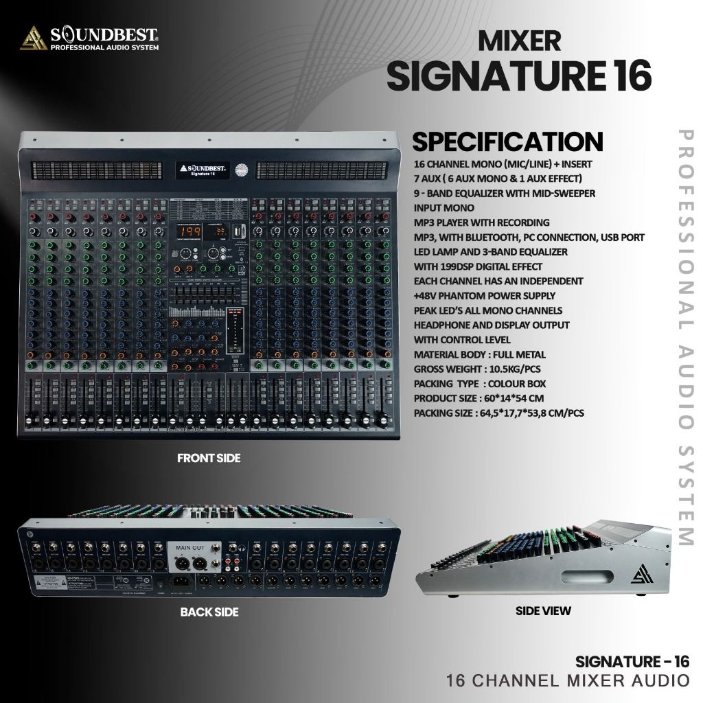 Mixer soundbest SIGNATURE 16 / SIGNATURE16 - original - bluetooh 16 channel