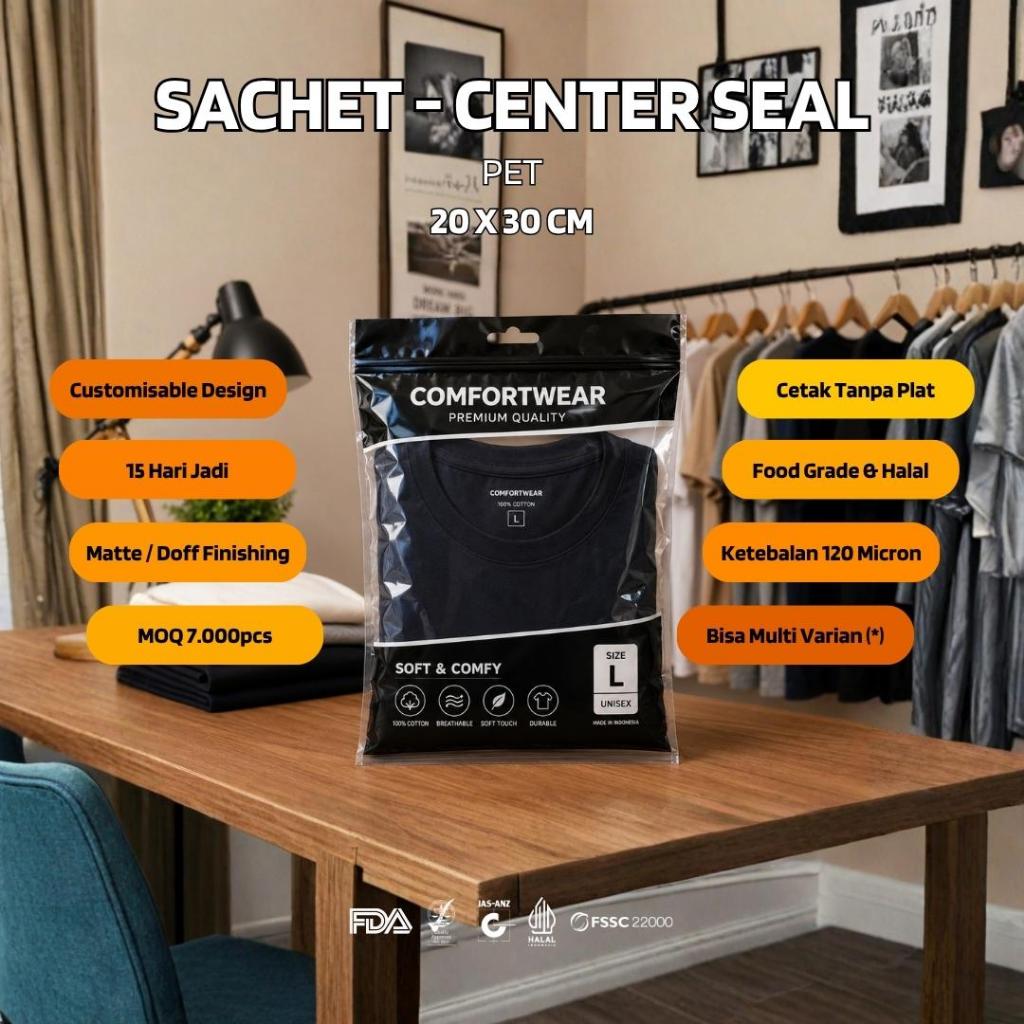 Cetak Sachet Center Seal Ukuran 20x30cm [FULL COLOR CUSTOM PRINT]
