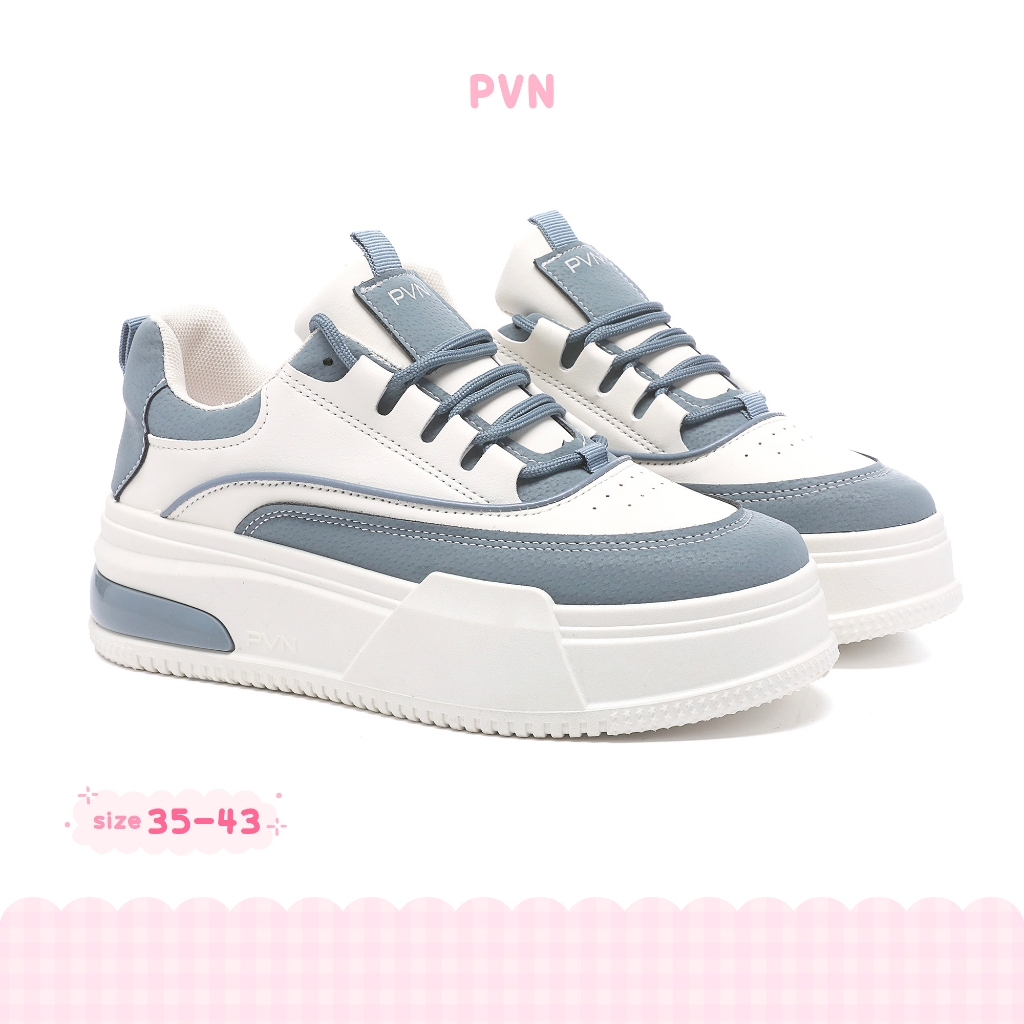 PVN Jeno Sepatu Sneakers Wanita Sport Shoes Biru Blue 438