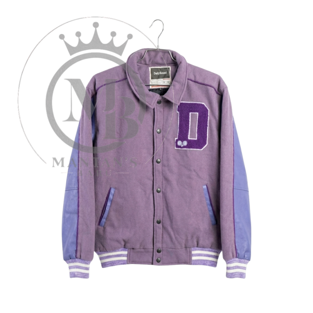 Jaket Varsity Ungu DailyBased Oversize