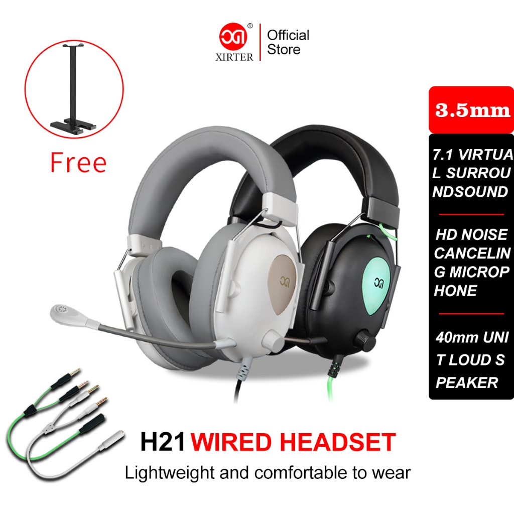 XIBTER H21 Headset gaming Surround 7.1 Headphone kabel henset bando PC/Mobile Pengiriman gratis