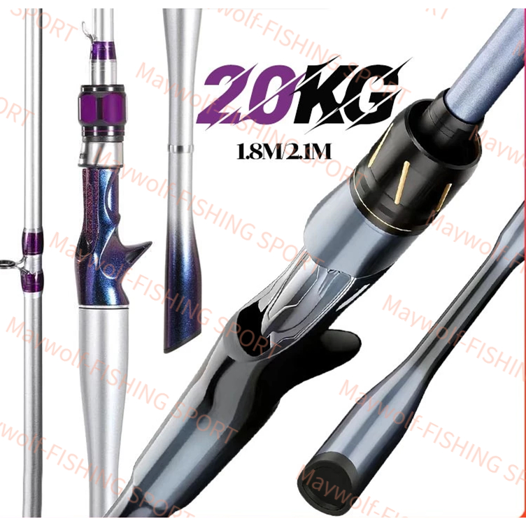 1.8M/2.1M Joran Pancing 6-12LB Carbon Fiber Ultralight 2 Bagian Joran BC Spining Rod Pancing Joran P