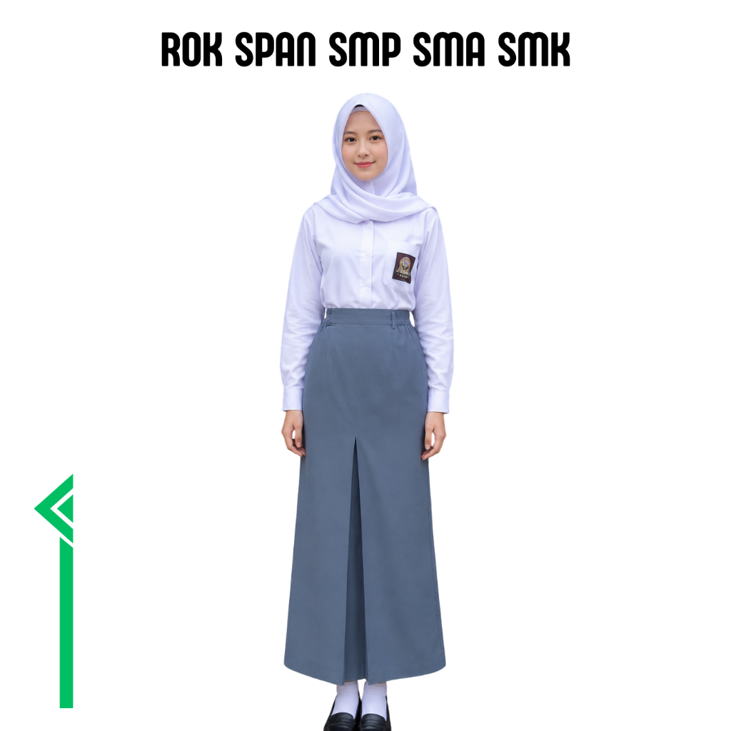 Rok Span SMP SMA SMK Pinggang Karet Nyaman Dipakai