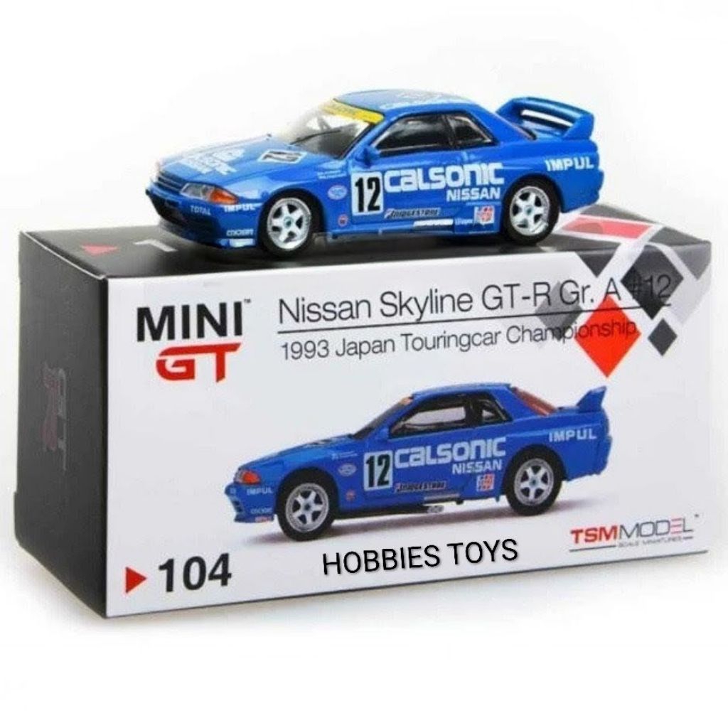 Mini GT 104 Nissan Skyline GT-R R32 Gr. A #12 Calsonic 1993 Japan Touringcar Championship