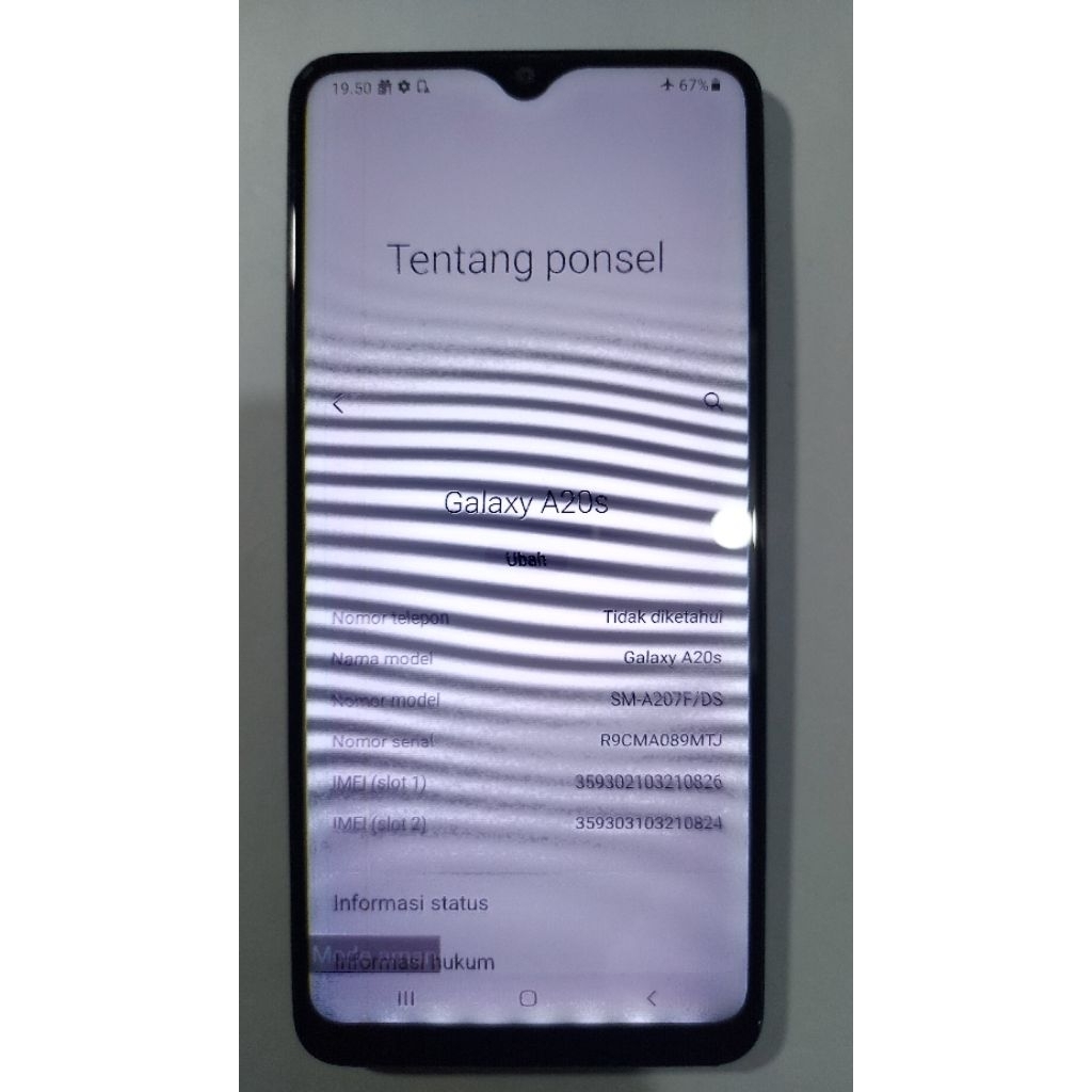 LCD Ori Samsung a20s a207