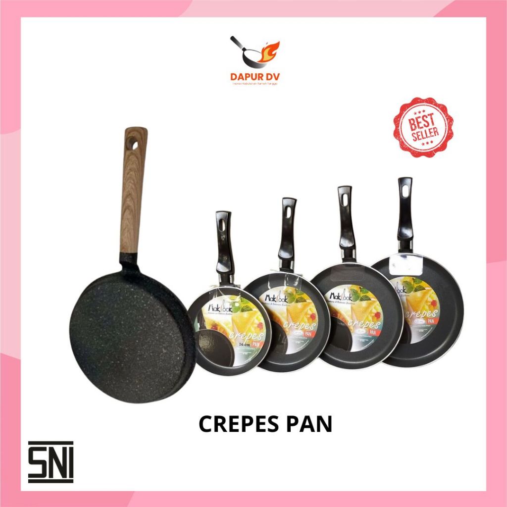 Makcook Wajan Crepes / Teflon Kwalik /Teflon Kulit Risol Penggorengan Telur Anti Lengket - DV
