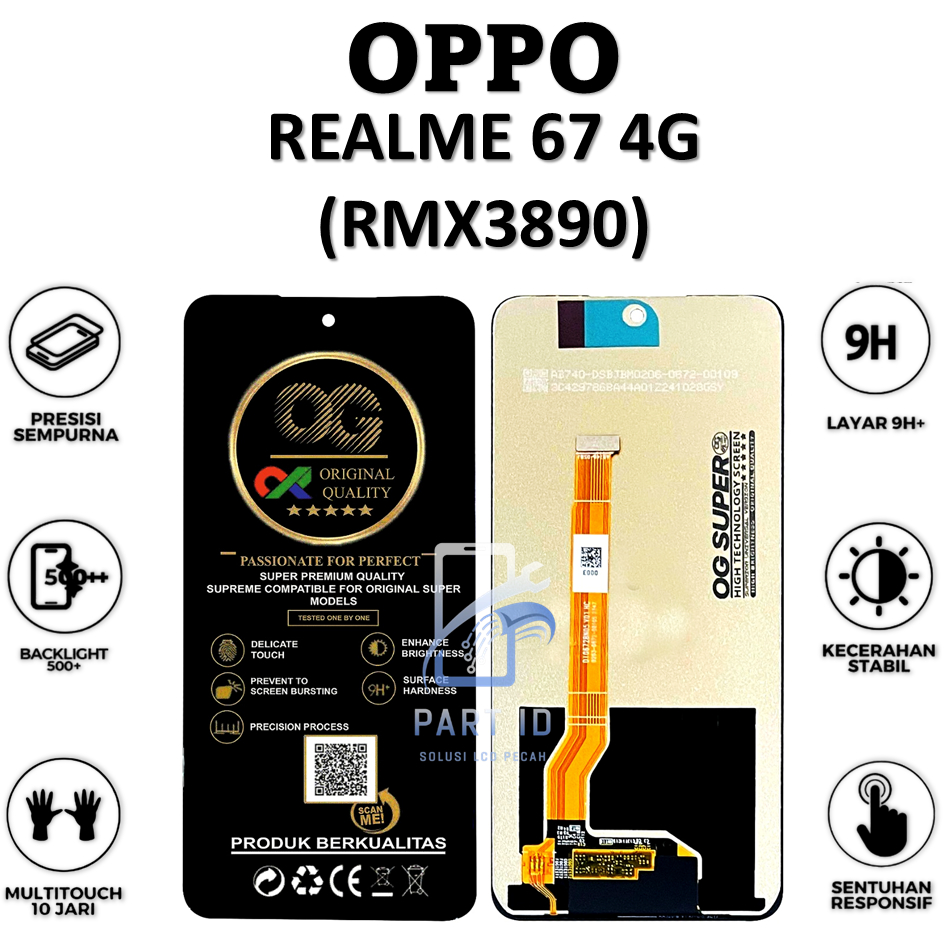 LCD TOUCHSCREEN  REALME  REALME 67 4G  (RMX3890) COMPLETE FULLSET