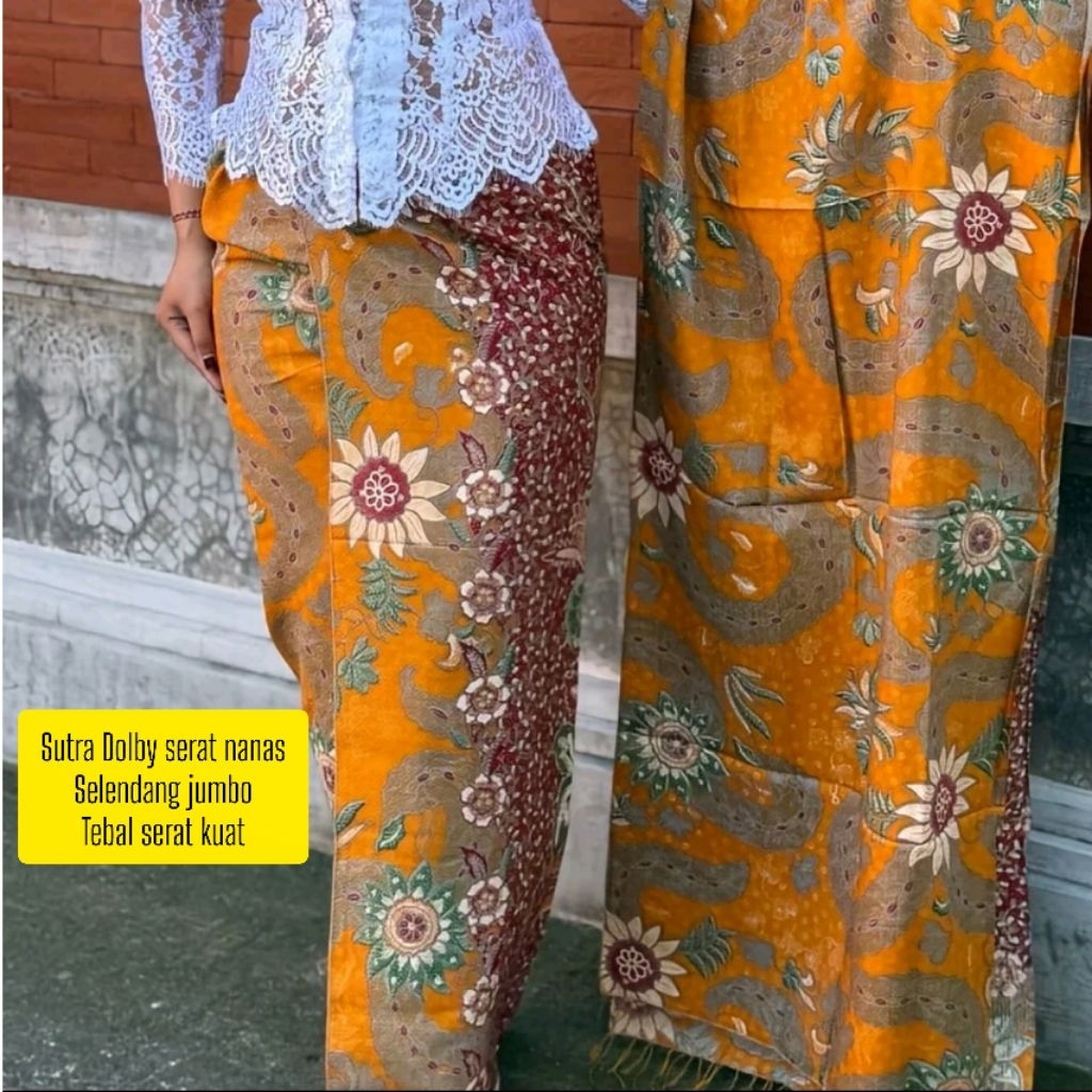 KAMEN SUTRA DOLBY | KAMEM LEMBARAN SET SELENDANG JUMBO | BAHAN TEBAL SERAT KUAT | MOTIF BATIK ATBM |