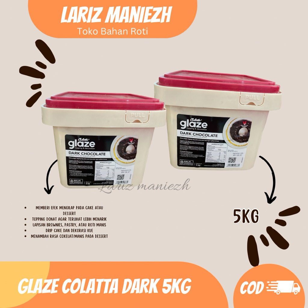 GLAZE COLATTA DARK 5kg | topping donat