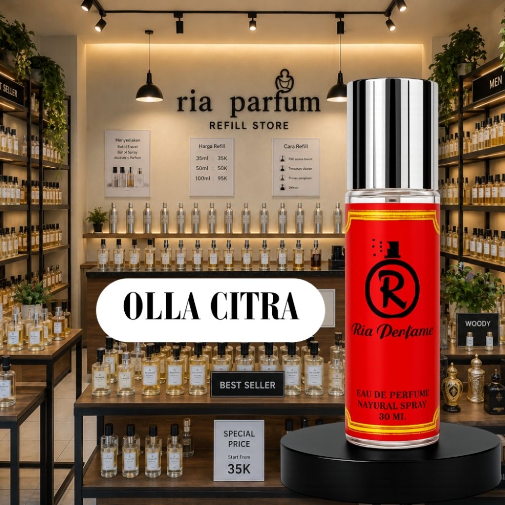 PARFUM WANITA AROMA MEWAH DAN MASKULIN<OLLA RAMLAN & OLLA RAMLAN CITRA/BEST SELLER