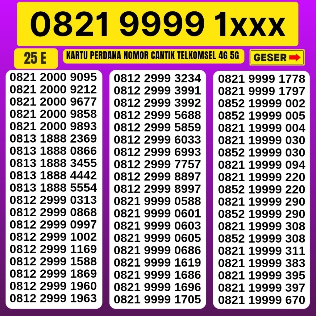 NOMOR CANTIK SIMPATI 11 digit 12digit TELKOMSEL 4G 5G NOCAN SIMPATI NOMER TELKOMSEL
