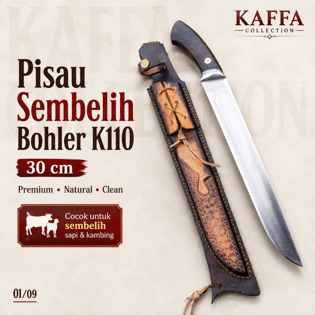 Kaffa Collection169 | Pisau Sembelih Baja Bohler K110