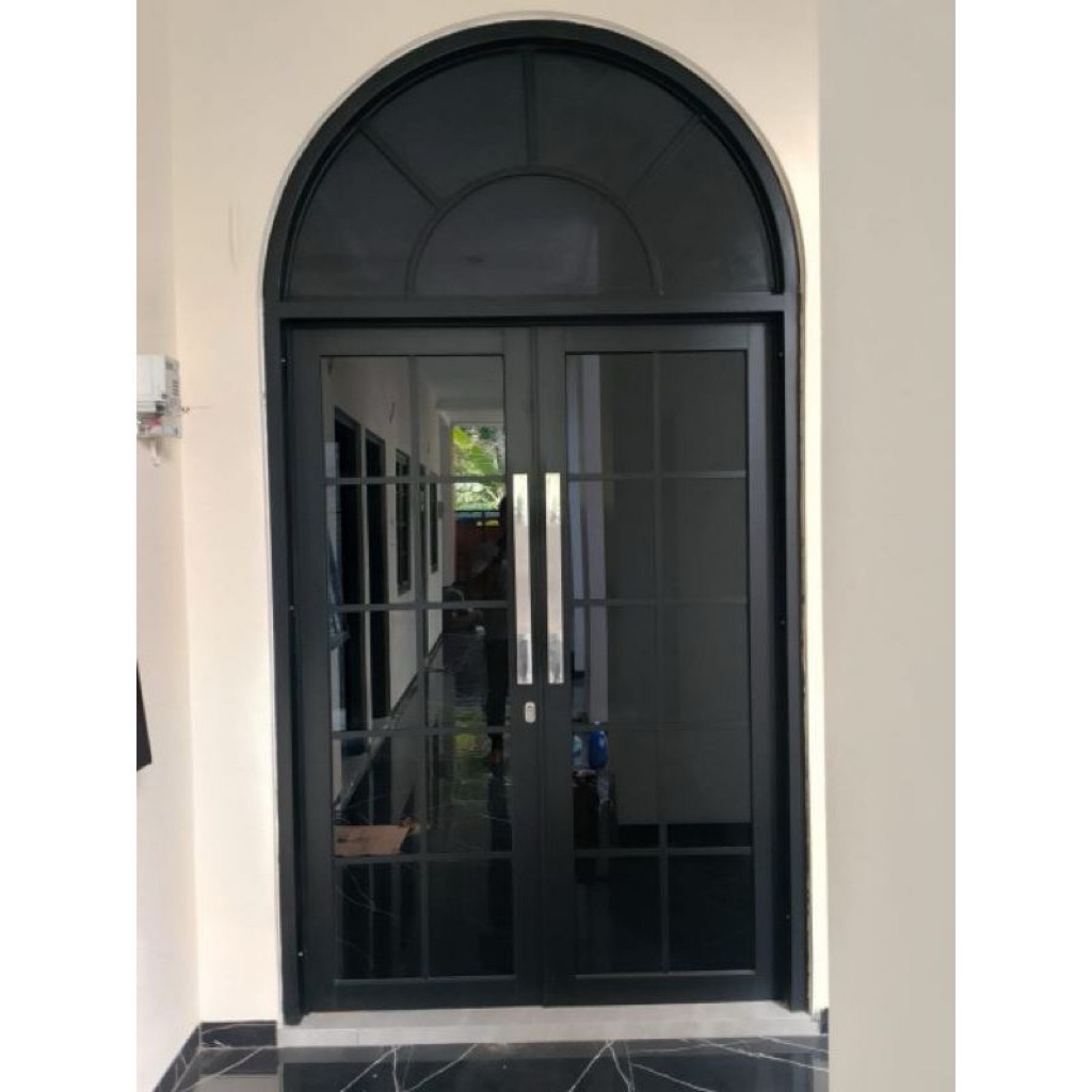 pintu lengkung kusen aluminium