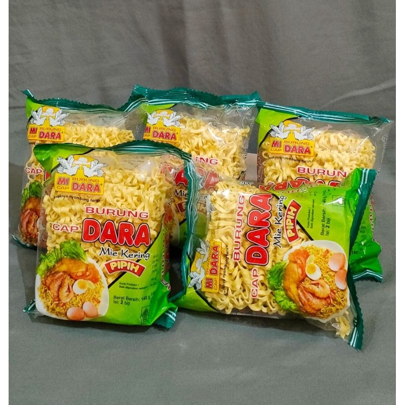 Mie Burung Dara Pipih Hijau 140 gram