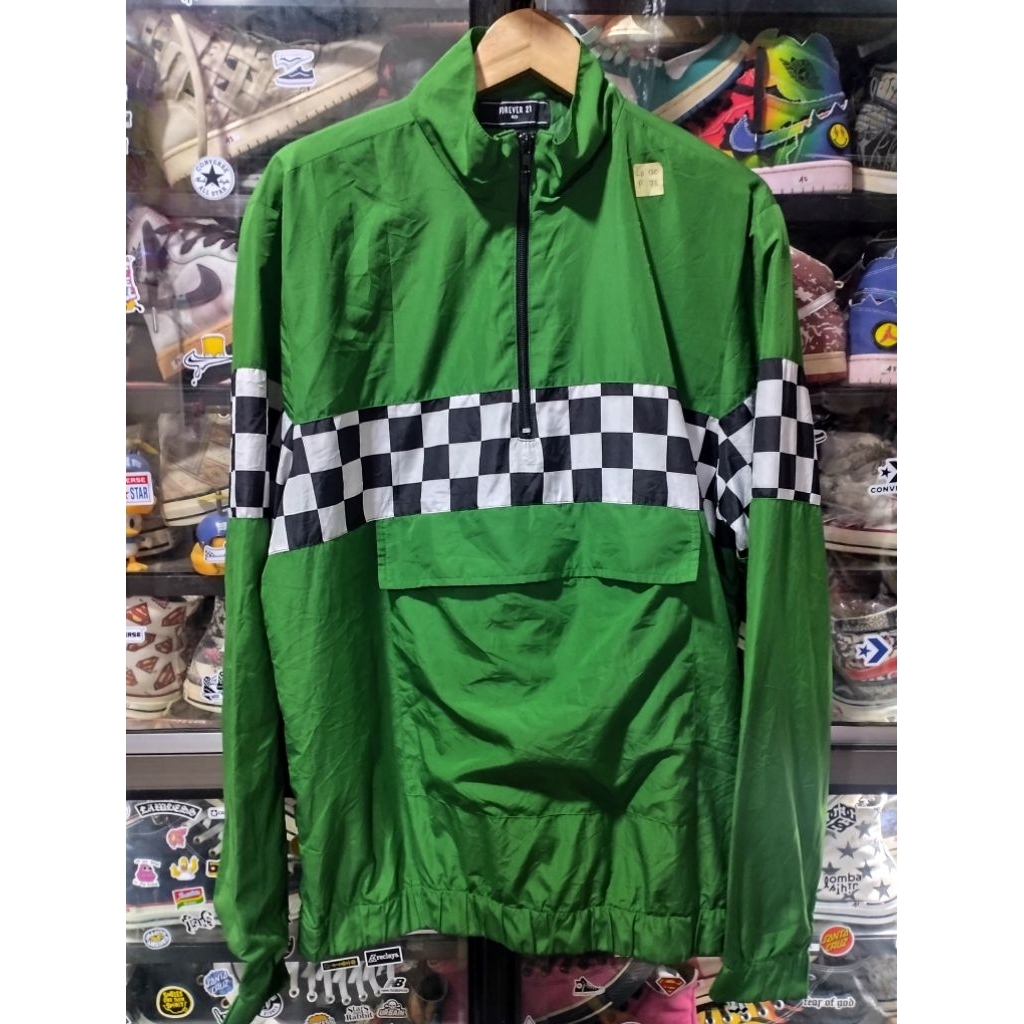 JACKET WINBREAKER FOREVER 21 GREEN