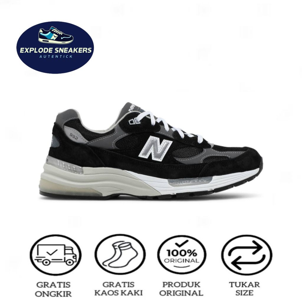 New Balance 992 Made In USA Black/Grey"