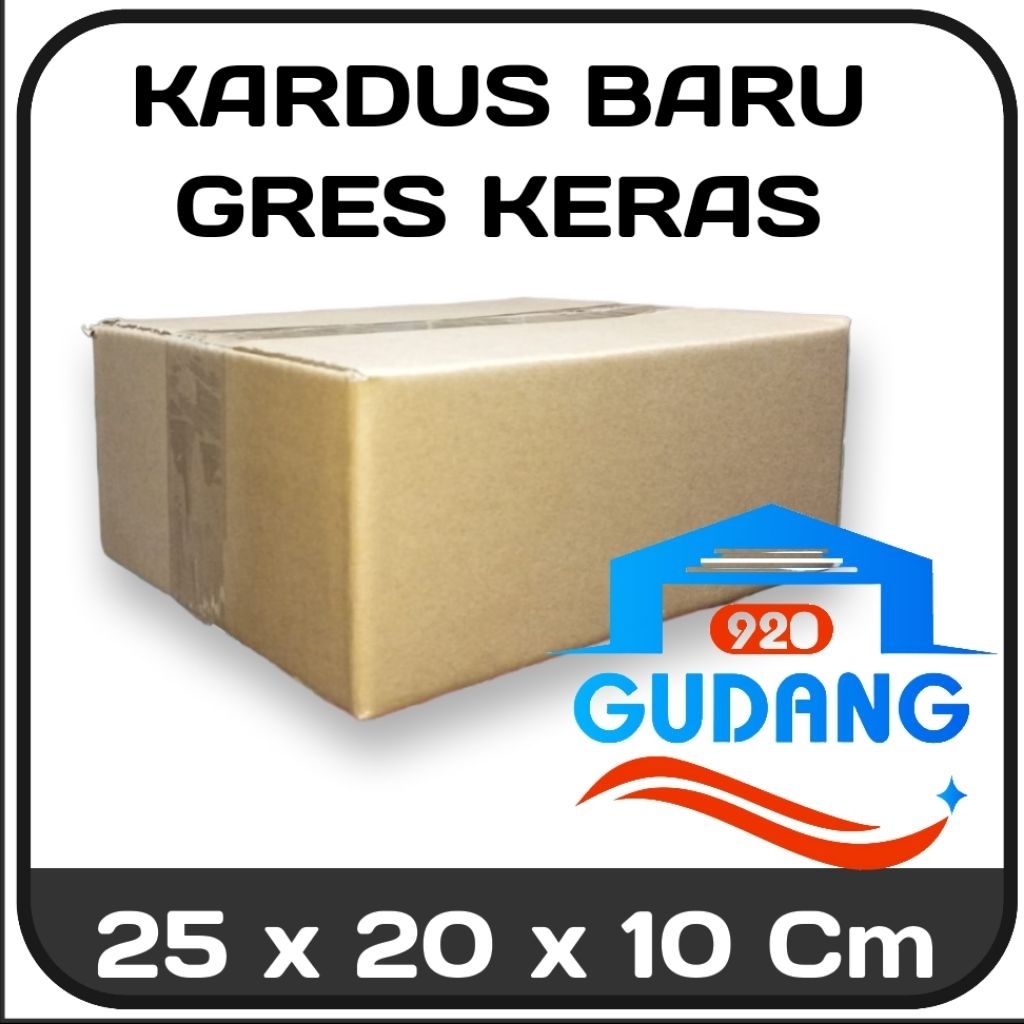 Kardus Baru Gres Ukuran 25 x 20 x 10