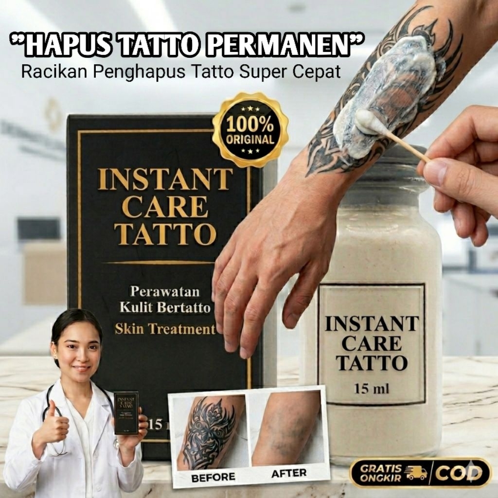 HAPUS TATTO - Penghapus semua Tatto Permanen 15ml -Tattoo Remover - Laser penghapus tatto