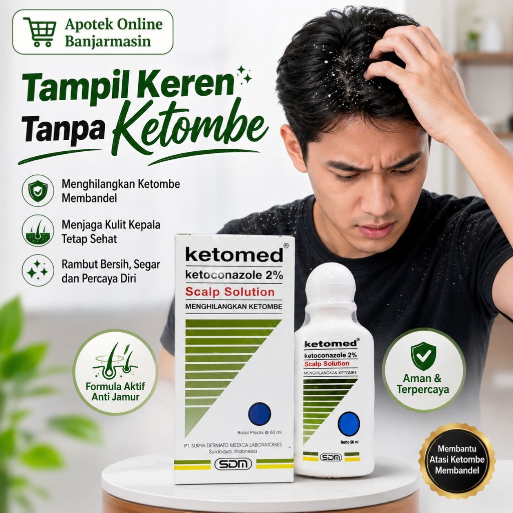 Ketomed Scalp Solution Shampoo Anti DHT dan Anti Ketombe (AO)