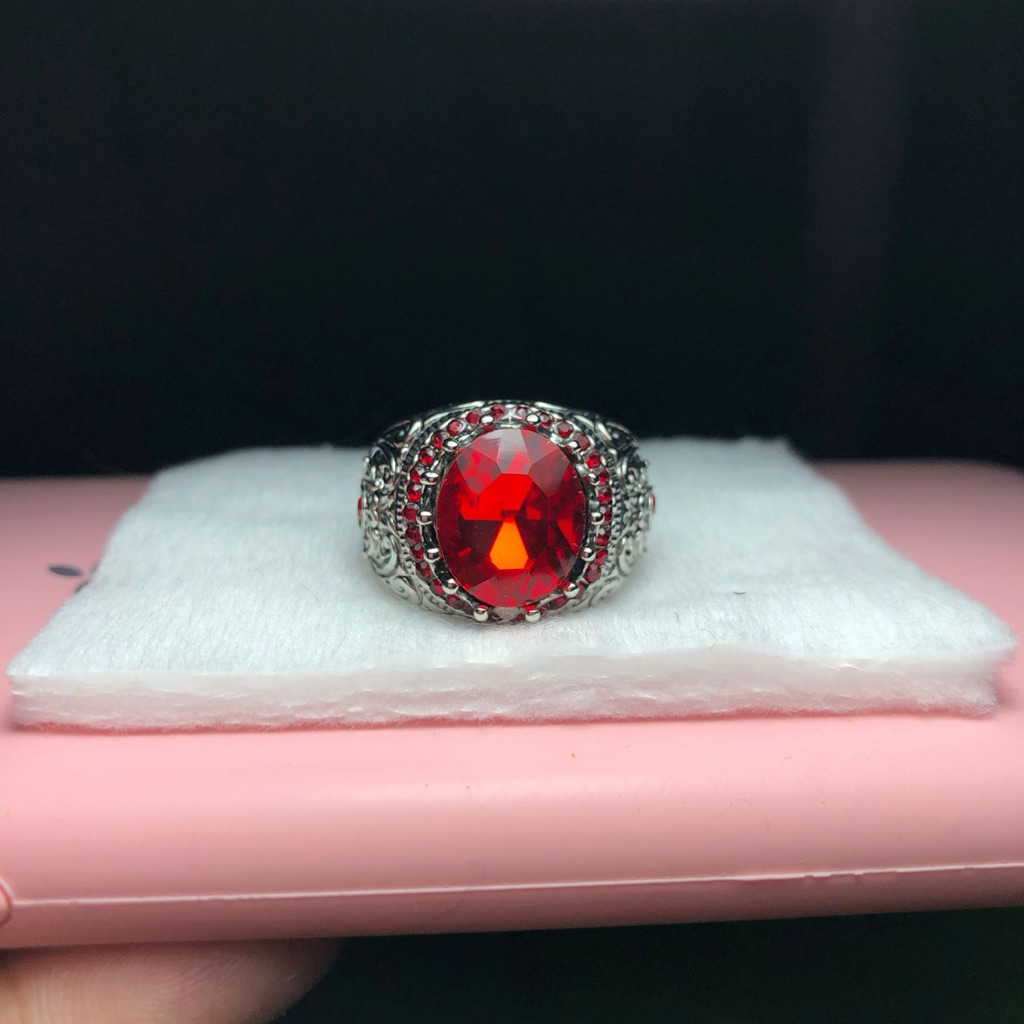 Cincin Batu Tetes Air Delima Alami Asli dan Istimewa