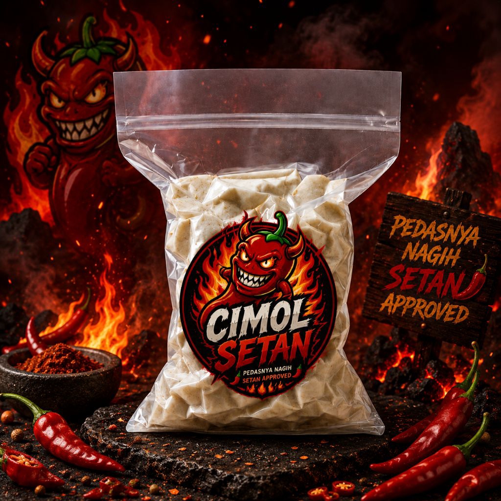 cimol bandung mentah 500gram - 1kg free bumbu sambal trasi