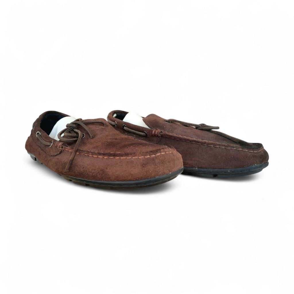 SEPATU COACH LOAFERS SLIP ON BROWN SUEDE *cek deskripsi produk*