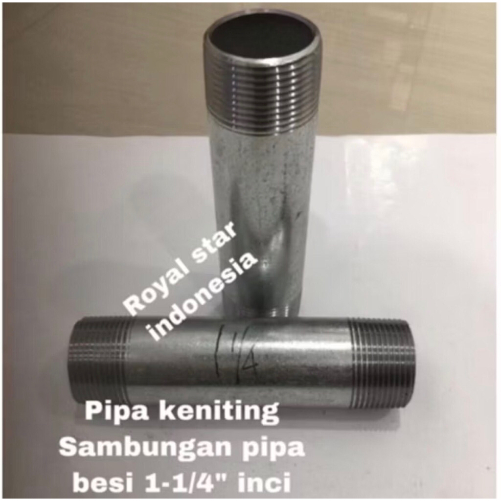 Knitting 11/4” inci ( 1.25” ) PIPA BESI drat panjang 15cm keniting derat sambungan keran drat sambun
