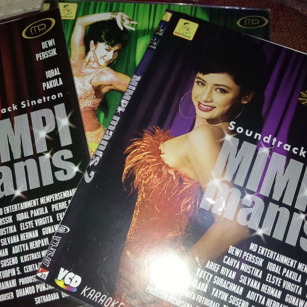Paket Lengkap 3 VCD Karaoke Mimpi Manis 1,2,3 merah ungu hijau karaoke dewi persik