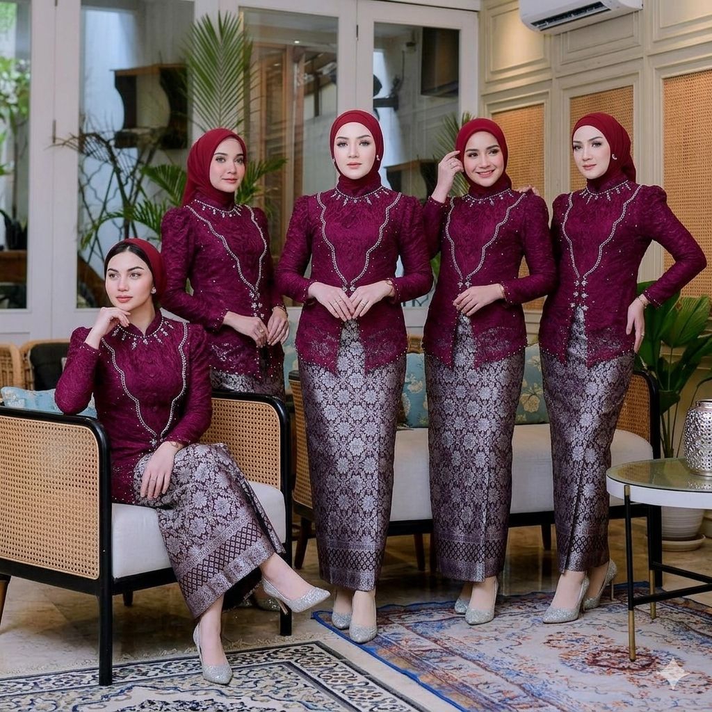 Setelan Kebaya Aira / Set Kebaya+Rok Span Songket / Kebaya Pesta / Kebaya Wisuda