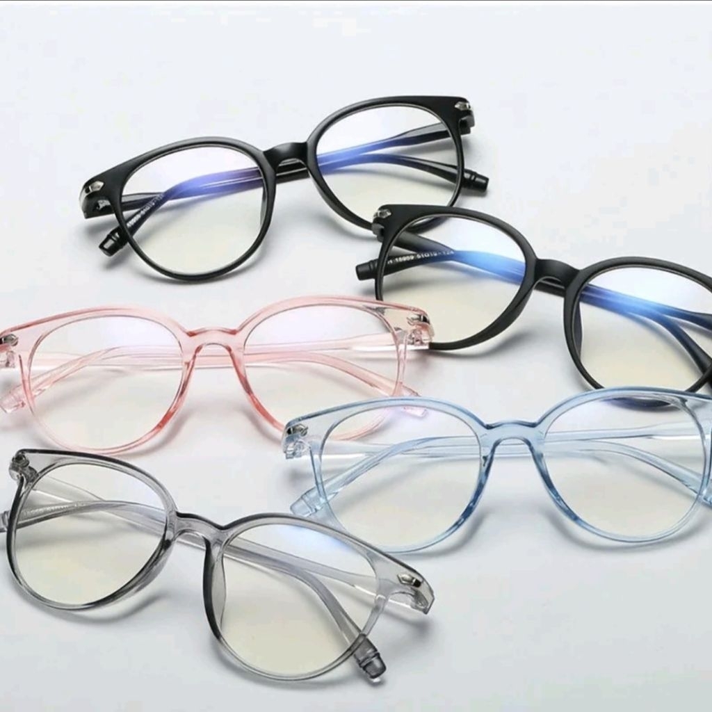Kacamata anti radiasi / Kacamata Wanita Pria Frame Anti Radiasi warna hitam