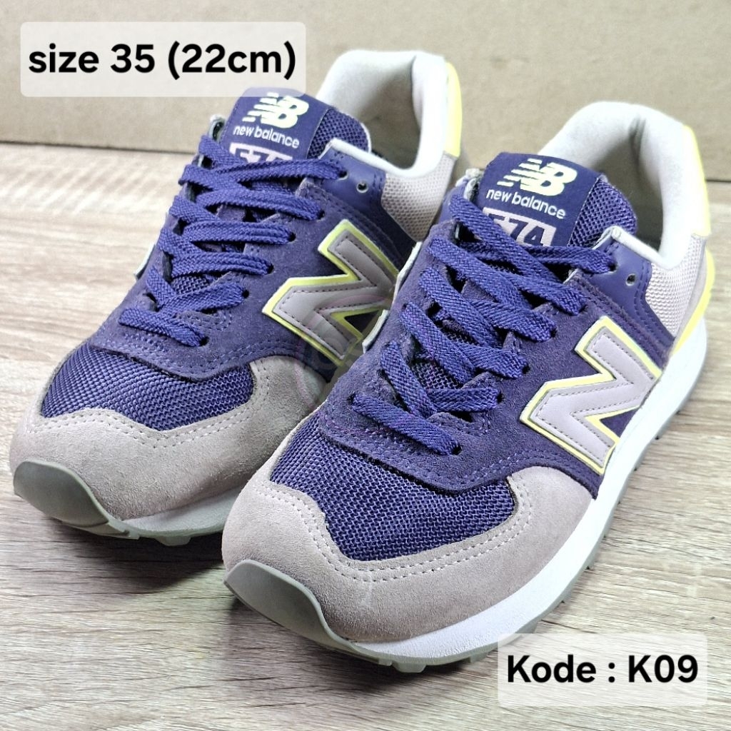 sepatu sneakers second - enbii 574 indgo sz 35 - K09