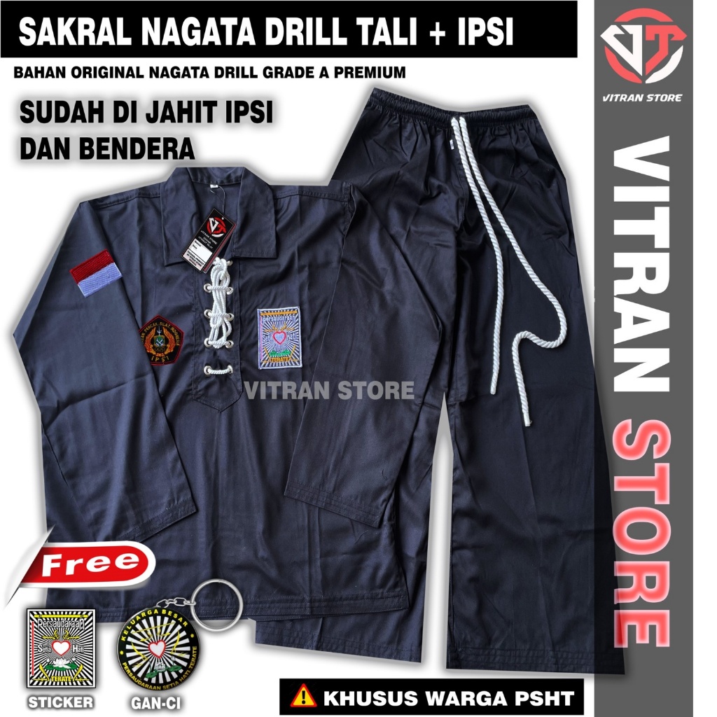 Sakral Warga PSHT Nagata Drill Grade A + BED IPSI Original-Halus&Tebal
