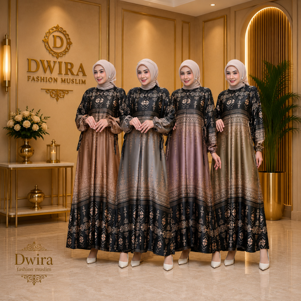 Dress SYAMEERA Silk Premium |Gamis Silk Motif Bunga Terbaru |Gamis Lebaran Terbaru Jumbo Ld 130cm
