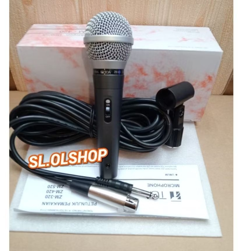 Mic Kabel TOA ZM 420/Dynamic Microphone TOA ZM-420 [Original]