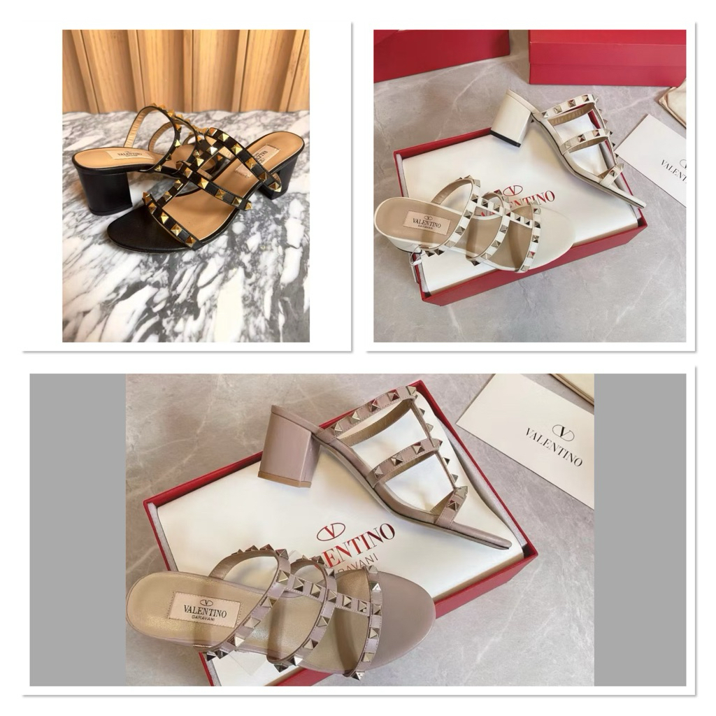 Sandal Heels Valentino Rockstud Branded Import VVIP Quality