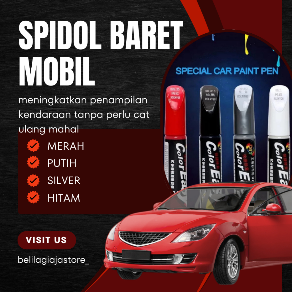 Cat Spidol Baret Mobil Motor Penghilang Lecet Goresan Body Kendaraan Permanent Spidol Magic - Silver