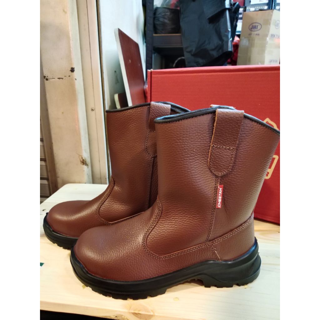 Sepatu Safety Cheetah 7288 Coklat / Safety Shoes Cheetah 7288C Ori