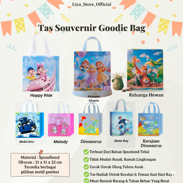 Tas Kado Anak-anak  Lucu Premium - Untuk Ulang Tahun | Natal | Hadiah Sekolah | Tidak Mudah Robek