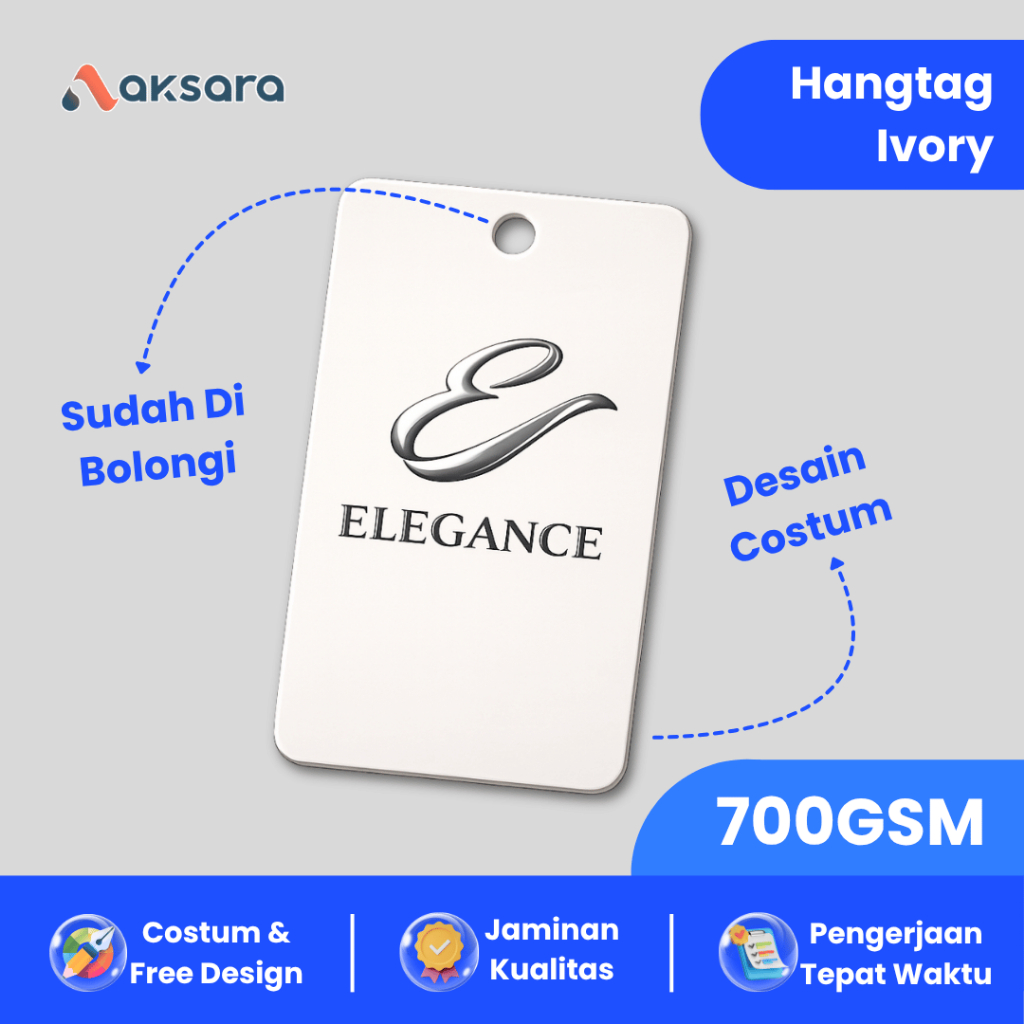 HANG TAG IVORY 700GSM COSTUM, hangtag costum, hangtag tebal, hangtag baju, hangtag premium