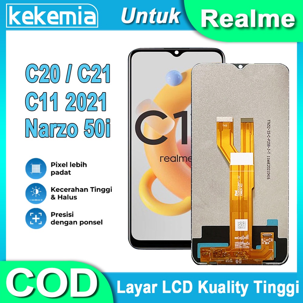 LCD Untuk Realme C20 C21 C11 2021 Narzo 50i LCD TouchScreen Penggantian Layar Sentuh LCD HP COD