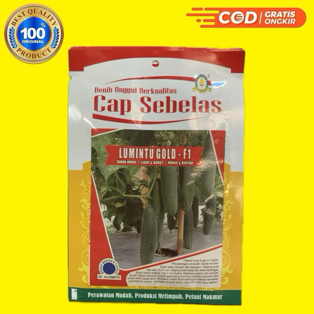 Lumintu Gold F1 - Benih Timun Unggulan Lumintu Gold Original Cap Sebelas