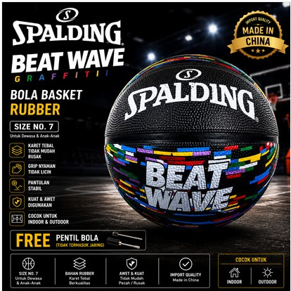 Bola Basket Basketball Spalding Graffiti Outdoor Indoor Murah size 7