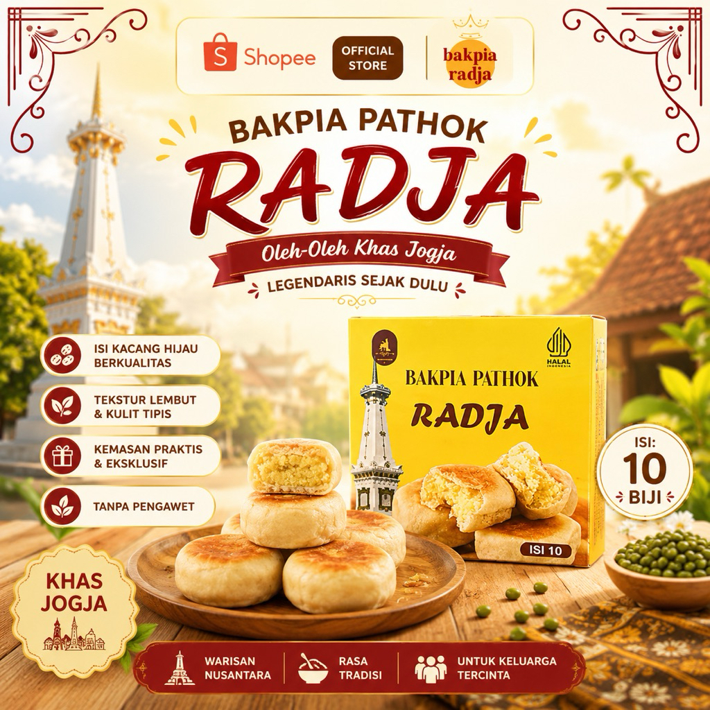 BAKPIA PATHOK RADJA Bakpia Fresh Pabrik Bakpia Aneka Rasa Bakpia Jogja - Oleh Oleh Jogja | Makanan J