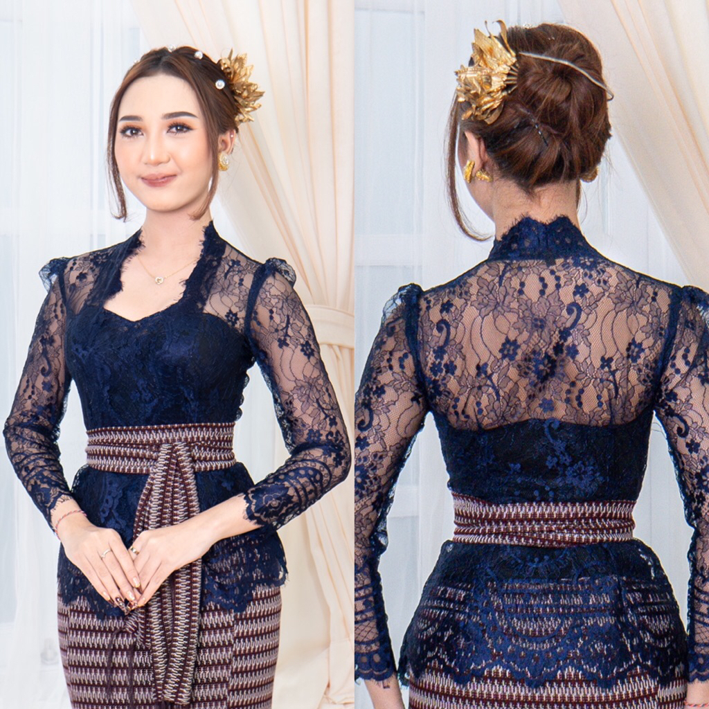 Kebaya Metalik Santili Lengan Panjang
