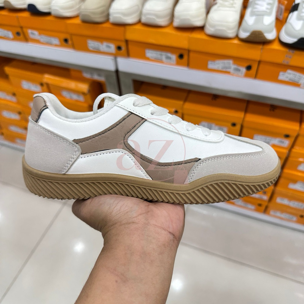 St. Moritz sepatu sneakers casual wanita shoes tali white kakhi putih coklat
