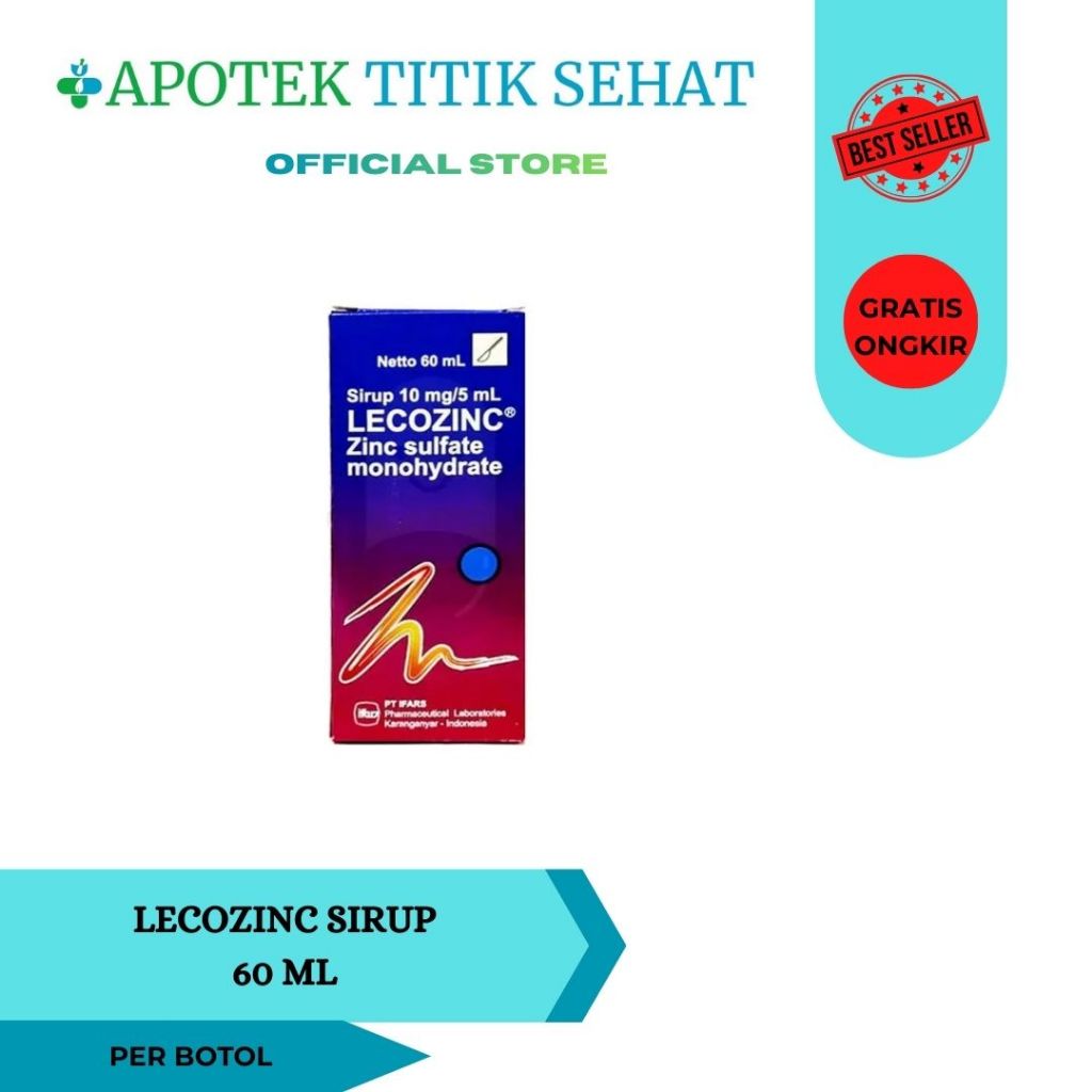 LECOZINC 60 ml - Membantu Sembuhkan Diare dengan Zinc