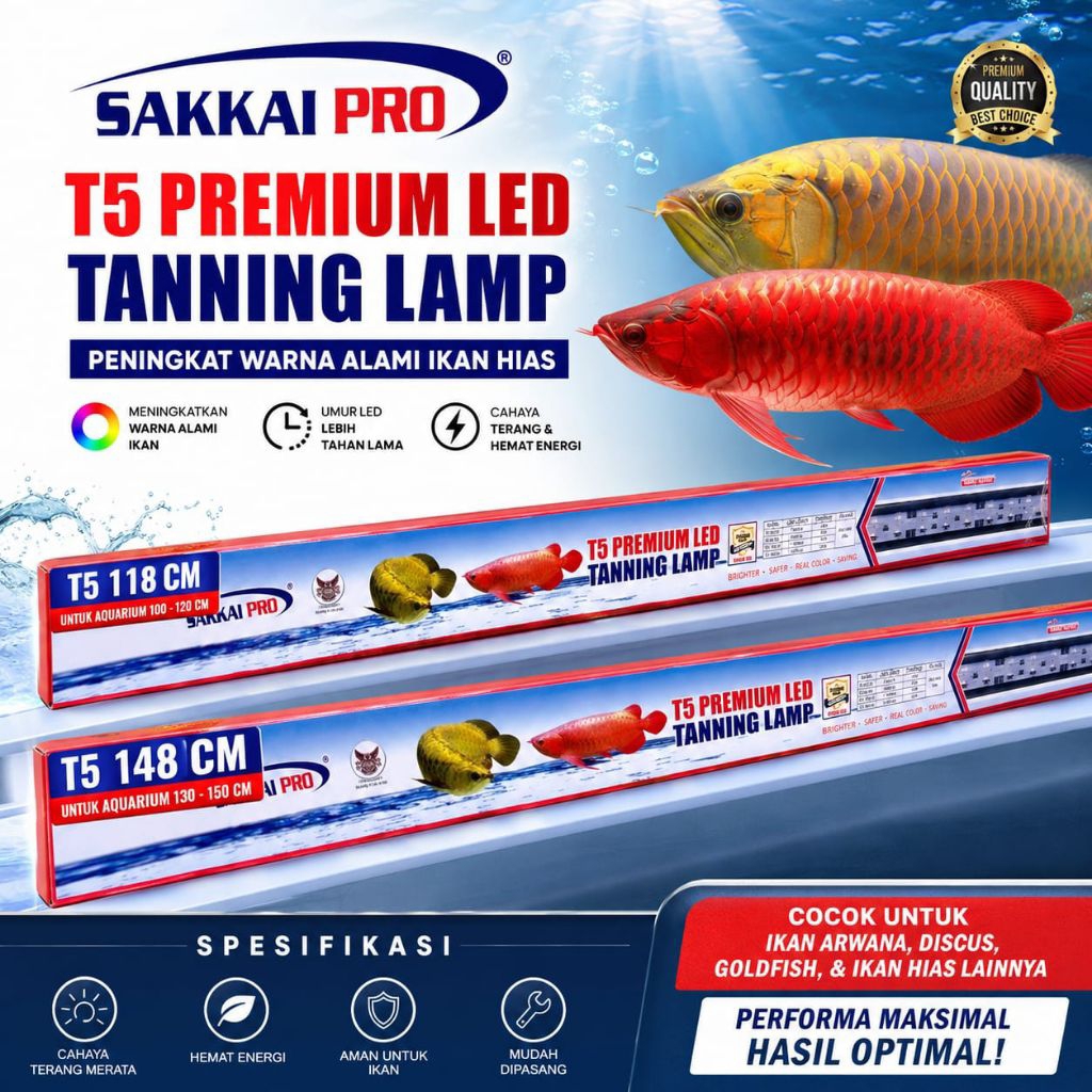 Lampu led Aquarium T5 TANNING LAMP SAKKAI PRO T5 118, T5 148