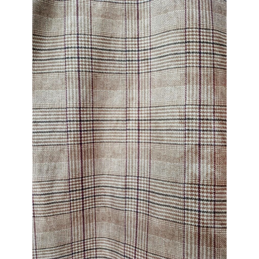Kain Suede Motif Kotak Premium Tebal Halus Untuk Blazer Dress Outer Meteran